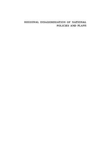Regional disaggregation of national policies and plans