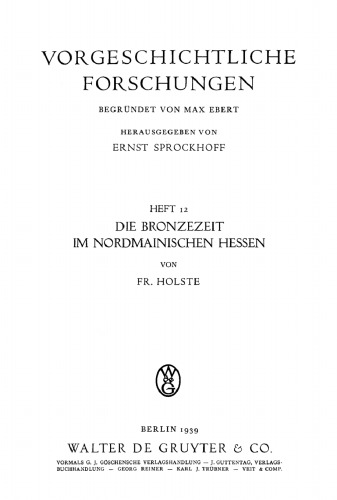 Die Bronzezeit im nordmainischen Hessen