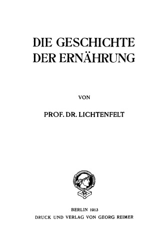 Die Geschichte der Ernährung