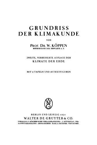 Grundriß der Klimakunde