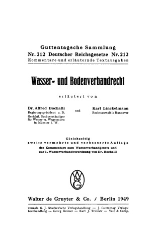 Wasser- und Bodenverbandrecht