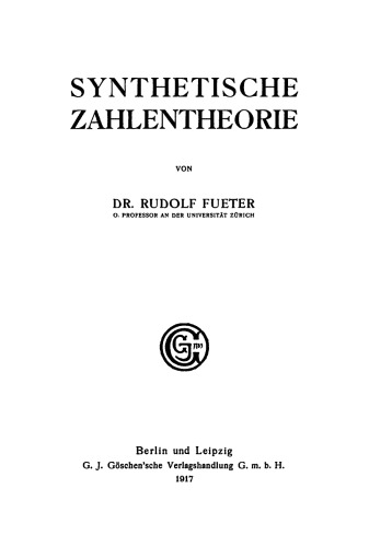 Synthetische Zahlentheorie