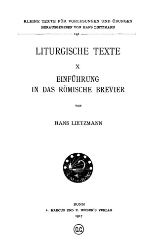Einführung in das römische Brevier