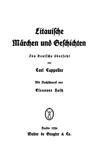 Litauische Märchen und Geschichten