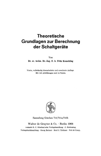 Theoretische Grundlagen zur Berechnung der Schaltgeräte