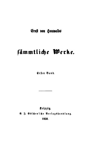 Sämmtliche Werke: Band 1