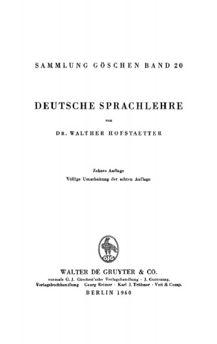 Deutsche Sprachlehre