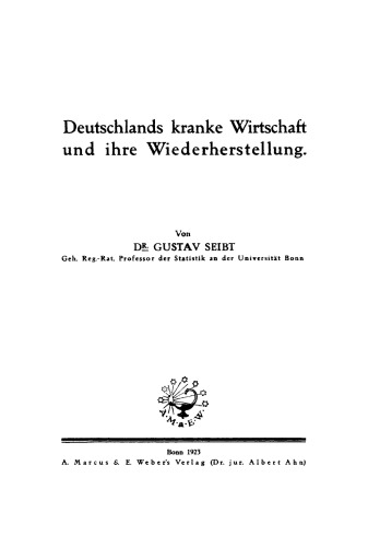 Deutschlands kranke Wirtschaft und ihre Wiederherstellung