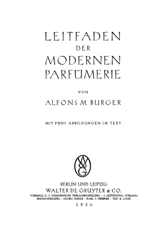 Leitfaden der modernen Parfümerie