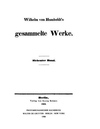 Gesammelte Werke: Band 7