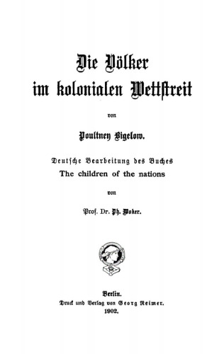 Die Völker im kolonialen Wettstreit