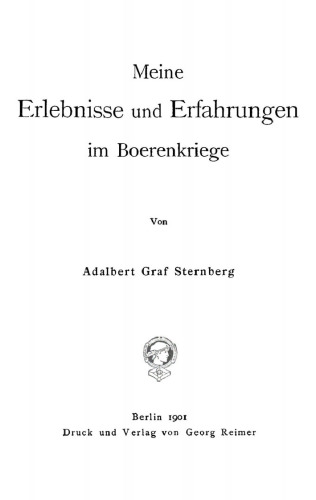 Meine Erlebnisse und Erfahrungen im Boerenkriege