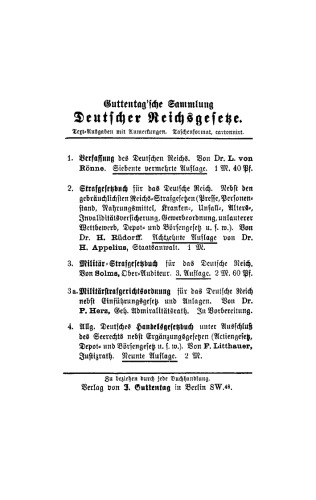 Das Reichsgesetz (Gesetz), betreffend die Abzahlungsgeschäfte vom 16. Mai 1894: Mit Einleitung, Anmerkungen und Sachregister