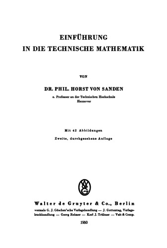 Einführung in die technische Mathematik
