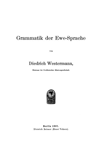 Grammatik der Ewe-Sprache
