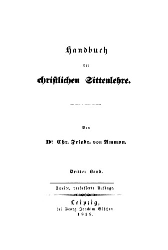 Handbuch der christlichen Sittenlehre: Band 3