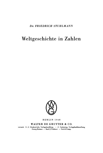Weltgeschichte in Zahlen
