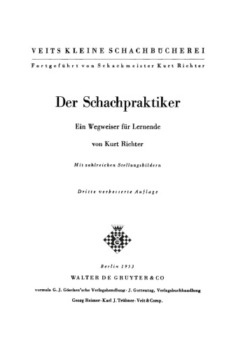 Der Schachpraktiker: Ein Wegweiser für Lernende