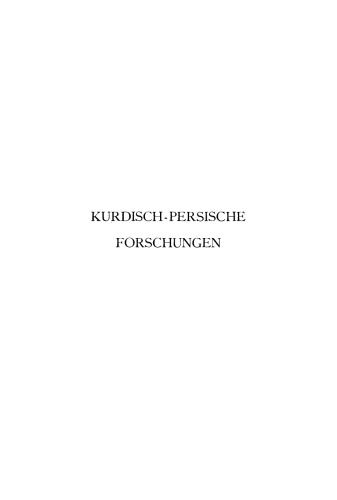 Kurdisch-persische Forschungen: Abteilung 1 Die Tâjîk-Mundarten der Provinz Fârs