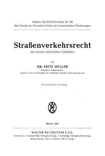 Strassenverkehrsrecht: Mit einem technischen Leitfaden