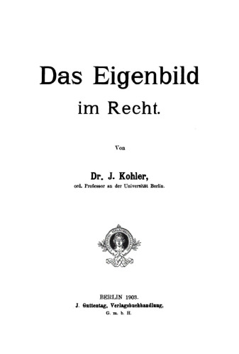 Das Eigenbild im Recht