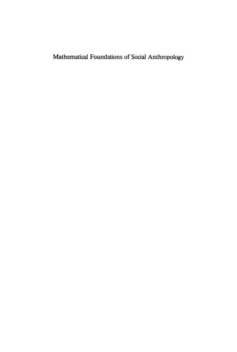 Mathematical foundations of social anthropology