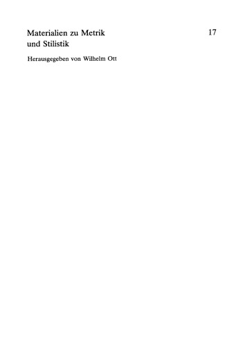Metrische Analysen zu Vergil Aeneis Buch VII