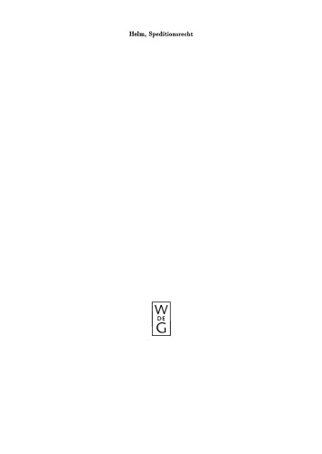 Speditionsrecht