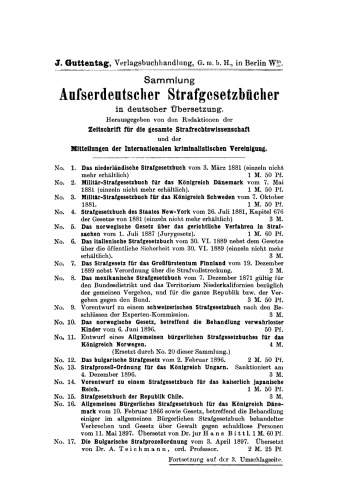 Das Alkoholgesetz in Chile vom 18. Januar 1902