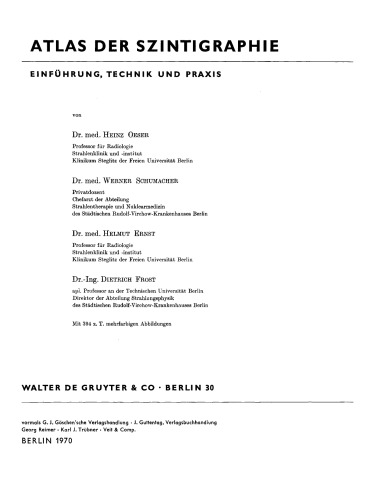 Atlas der Szintigraphie: Einführung, Technik und Praxis