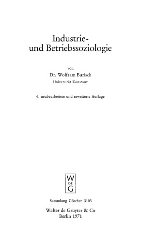 Industrie- und Betriebssoziologie