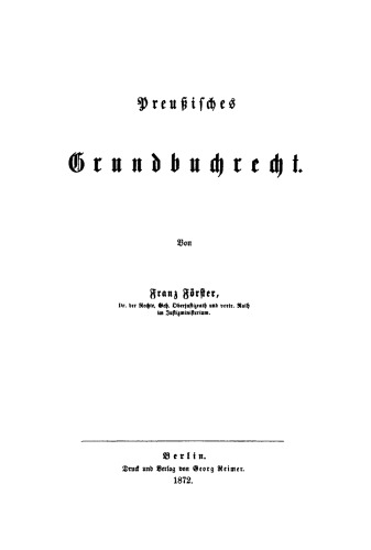 Preußisches Grundbuchrecht