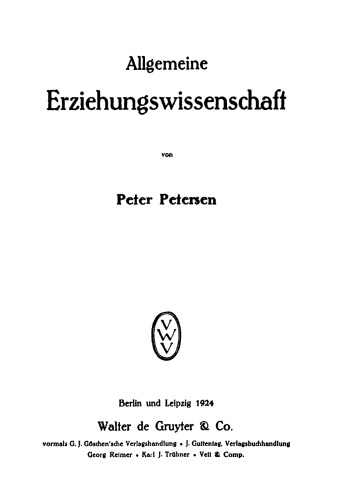 Allgemeine Erziehungswissenschaft