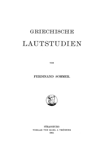 Griechische Lautstudien