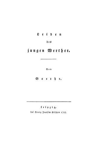 Leiden des jungen Werthers