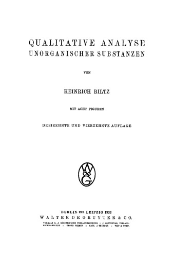 Qualitative Analyse anorganischer Substanzen