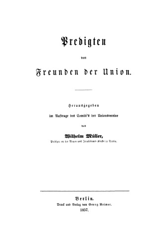 Predigten von Freunden der Union