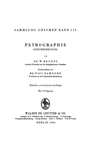 Petrographie (Gesteinskunde)