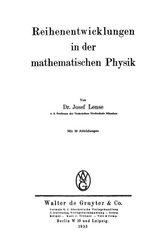 Reihenentwicklung in der mathematischen Physik