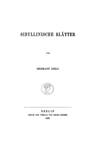 Sibyllinische Blätter