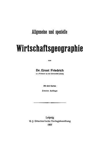 Allgemeine und spezielle Wirtschaftsgeographie