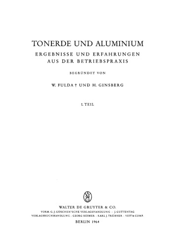 Tonerde und Aluminium: Teil 1 Die Tonerde