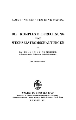 Die komplexe Berechnung von Wechselstromschaltungen