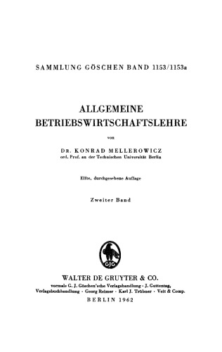 Allgemeine Betriebswirtschaftslehre: Band 2