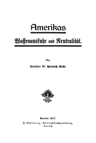 Amerikas Waffenausfuhr und Neutralität