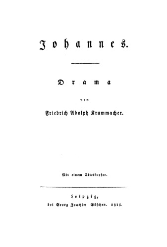 Johannes: Drama
