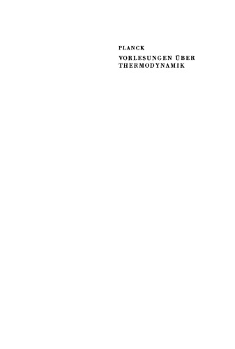 Vorlesungen über Thermodynamik