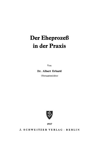 Der Eheprozeß in der Praxis