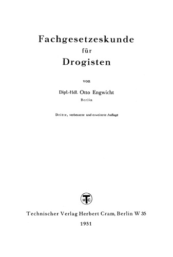 Fachgesetzeskunde für Drogisten