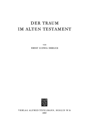 Der Traum im Alten Testament